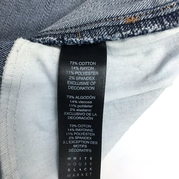 WHBM Women's Jeans The Skinny Embroidered Distressed size 2 length 30" - Picture 9 of 10